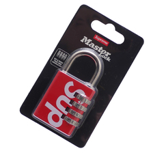 Supreme 19SS Master Lock Numeric Combination Lock RED画像