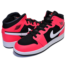NIKE AIR JORDAN 1 MID(GS) black/infrared 23-white 554725-061画像
