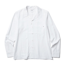 CRIMIE WASHABLE RAYON OPEN LONG SHIRT (WHITE) C1K1-SH08画像
