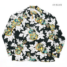 SUN SURF L/S RAYON HAWAIIAN SHIRT "UKULELE MELODY" SS28019画像