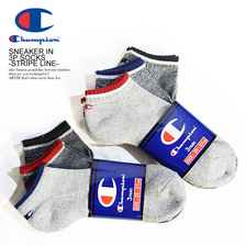 Champion SNEAKER IN 3P SOCKS -STRIPE LINE- CMSCM401画像