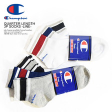 Champion QUARTER LENGTH 3P SOCKS -LINE- CMSCP201画像