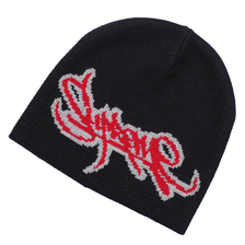 Supreme 19SS Tag Logo Beanie BLACK画像
