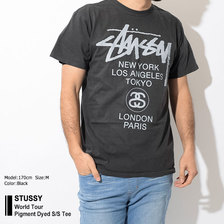 STUSSY World Tour Pigment Dyed S/S Tee Limited 3903277画像