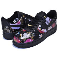 NIKE WMNS AIR FORCE 1 07 LXX FLORAL black/black-black AO1017-002画像