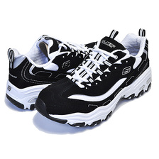 SKECHERS D LITES BLACK/WHITE 52675-BKW画像