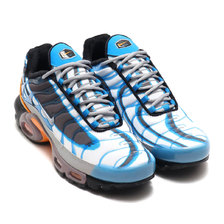 NIKE AIR MAX PLUS PRM PHOTO BLUE/WOLF GREY-ORANGE PEEL-BLACK 815994-400画像