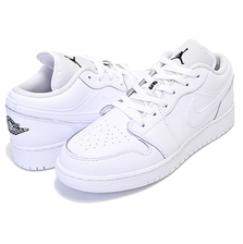 NIKE AIR JORDAN 1 LOW(GS) white/black 553560-110画像