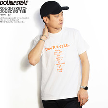 DOUBLE STEAL ROUGH SKETCH DOUBZ S/S TEE -WHITE- 991-14006画像