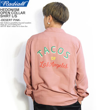 RADIALL HEDONISM - OPEN COLLARED SHIRT L/S -DESERT PINK-画像