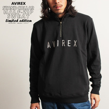 AVIREX STAND COLLAR HALF-ZIP SWEAT 6193423画像