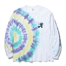 RADIALL HEAVENS DOOR - CREW NECK T-SHIRT L/S (PURPLE&times;WHITE)画像