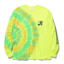 RADIALL HEAVENS DOOR - CREW NECK T-SHIRT L/S (GREEN&times;NEON YELLOW)画像
