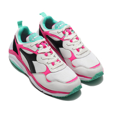 DIADORA WHIZZ RUN WHITE/FLUO F/E GREEN 174340A-8018画像