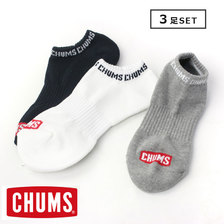 CHUMS 3P Lib Logo Ankle Socks CH06-1050画像
