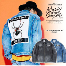 MSML ZIP DENIM SPIDER JKT M1K1T-JK02画像