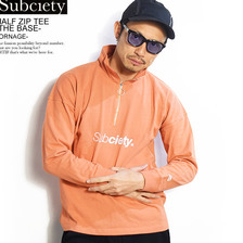 Subciety HALF ZIP TEE -THE BASE- ORANGE 105-44128画像