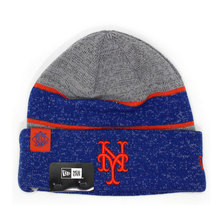 NEW ERA NEW YORK METS KNIT BEANIE GREY BLUE N11453134画像