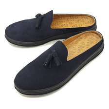 MANEBU PRAN SLIPPER SUEDE NAVY MNB-024S画像