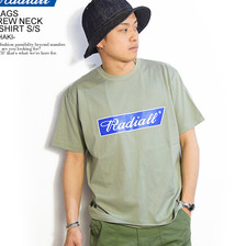 RADIALL FLAGS CREW NECK T-SHIRT S/S -KHAKI-画像