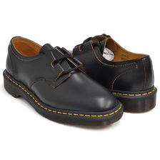 Dr.Martens 1461 GHILLIE SHOE BLACK VINTAGE SMOOTH 22695001画像