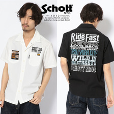 Schott T/C WORK SHIRT RIDE MESSAGE 3195017画像