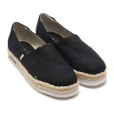 TOMS ALPARGATA PLATFORM Black Canvas 10013501-BLK画像