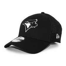 NEW ERA 39THIRTY TORONTO BLUE JAYS FLEX FIT BLACK WHITE NR11591278画像