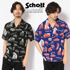 Schott HAWAIIAN SHIRT N.Y.PHOTO 3195021画像