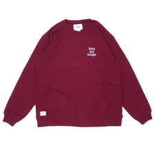 WTAPS 19SS LLW. DESIGN CREW NECK SWEATSHIRT BURGUNDY 191ATDT-CSM15画像