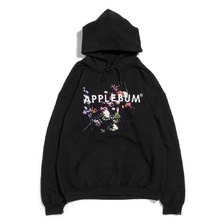 APPLEBUM Flower Sweat Parka BLACK画像