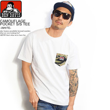 BEN DAVIS CAMOUFLAGE POCKET S/S TEE -WHITE- C-9580011画像