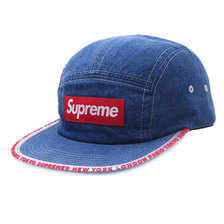 Supreme 19SS Worldwide Visor Tape Camp Cap DENIM画像