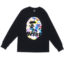 A BATHING APE &times; F.C.R.B. 19SS L/S APE HEAD TEE BLACK画像