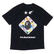 A BATHING APE &times; F.C.R.B. 19SS BACK EMBLEM TEE BLACK画像