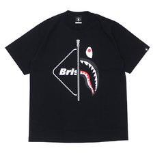 A BATHING APE &times; F.C.R.B. 19SS SHARK TEE BLACK画像