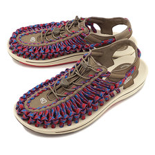 KEEN MEN UNEEK FLAT Walnut/Crimson 1020797画像