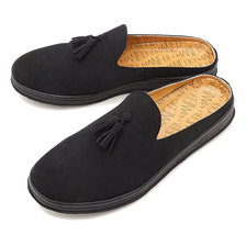 MANEBU PRAN SLIPPER SUEDE BLACK MNB-024S画像