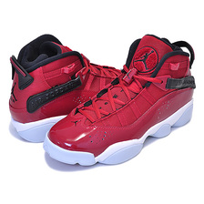 NIKE JORDAN 6 RINGS(GS) gym red/black-white 323419-601画像