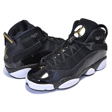 NIKE JORDAN 6 RINGS(GS) blk/metallic gold-white 323419-007画像