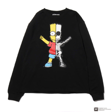 THE SIMPSONS &times; SECRET BASE &times; atmos BART X-RAY LS TEE BLACK AT19-001-BLK画像