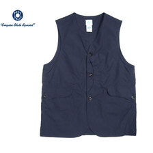 POST OVERALLS 1512 ROYAL TRAVELER MICRO CHECK VEST/navy画像