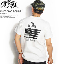 CUTRATE KNIFE FLAG T-SHIRT -WHITE-画像