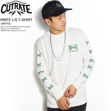 CUTRATE KNIFE L/S T-SHIRT -WHITE-画像
