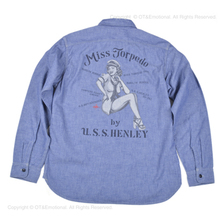 TOYS McCOY MILITARY CHAMBRAY SHIRT MARILYN MONROE "MISS TORPEDO" TMS1903画像