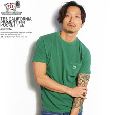 The Endless Summer TES CALIFORNIA PIGMENT FIN POCKET TEE -GREEN- FH-9574315画像