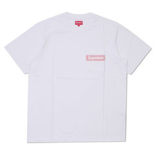 Supreme 19SS Mesh Stripe Pocket Tee WHITE画像