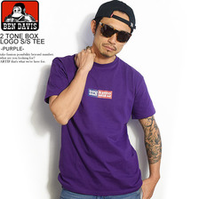 BEN DAVIS 2 TONE BOX LOGO S/S TEE -PURPLE- BDZT-0095画像