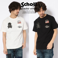 Schott POCKET T-SHIRT SKULL PATCH 3193099画像