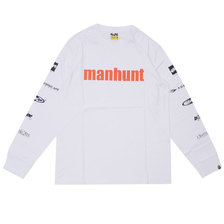 A BATHING APE 19SS BAPE MANHUNT L/S TEE WHITE 1F20111006画像